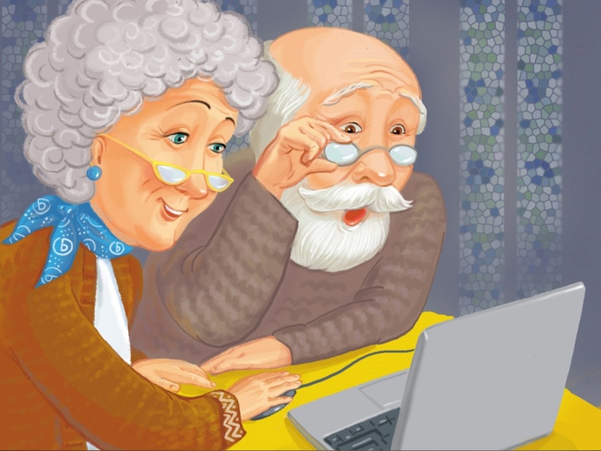 Дедушка и компьютер