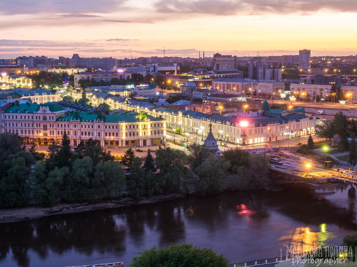 Омская крепость ночью