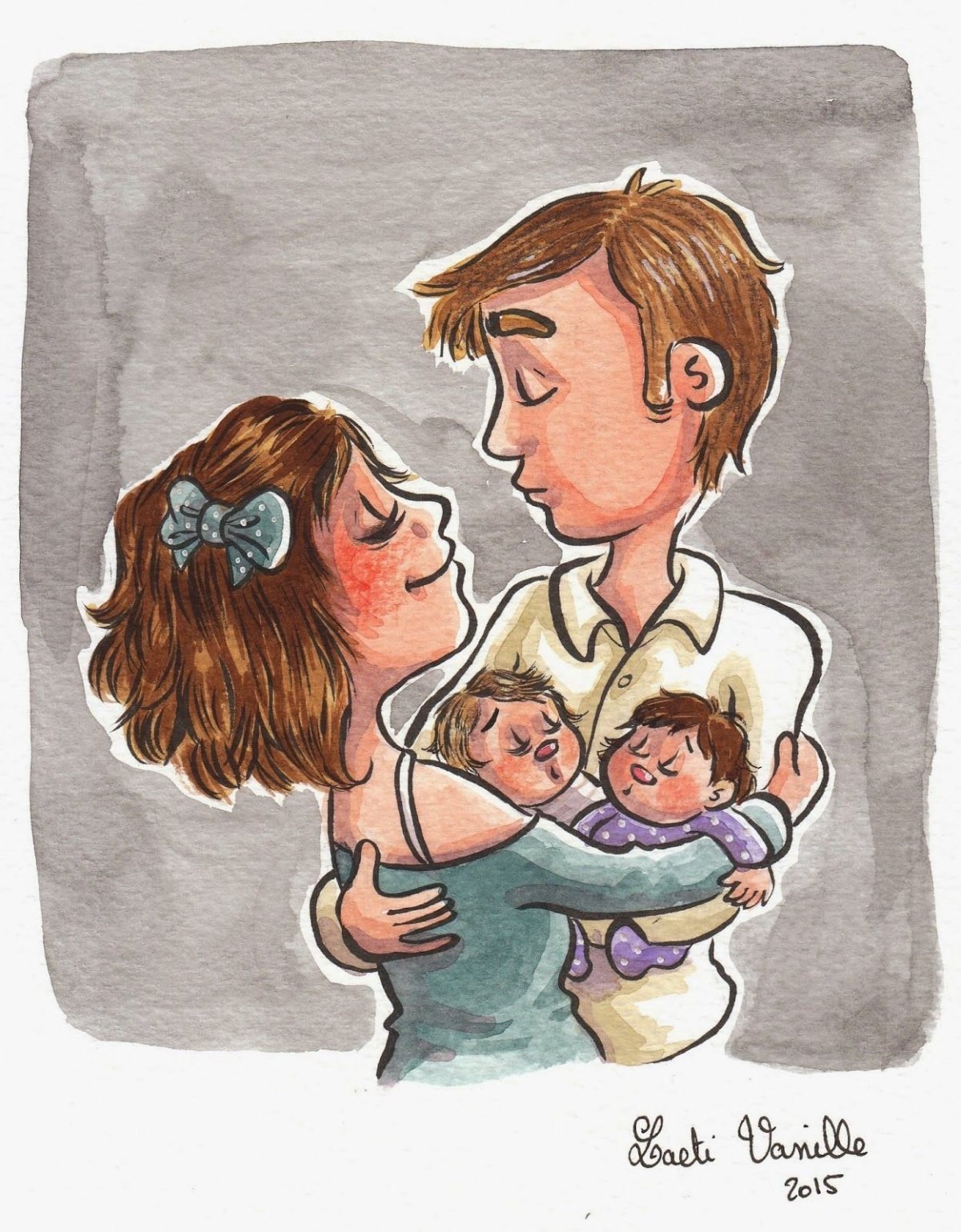 Уставшая мама в декрете рисунок