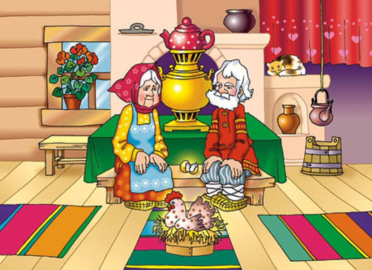 Курочка баба на белом фоне