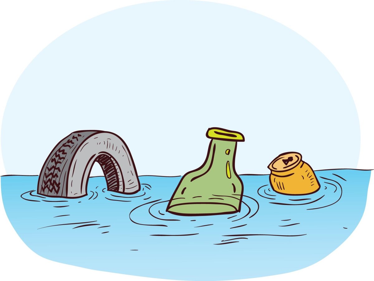 Символ загрязнения океана