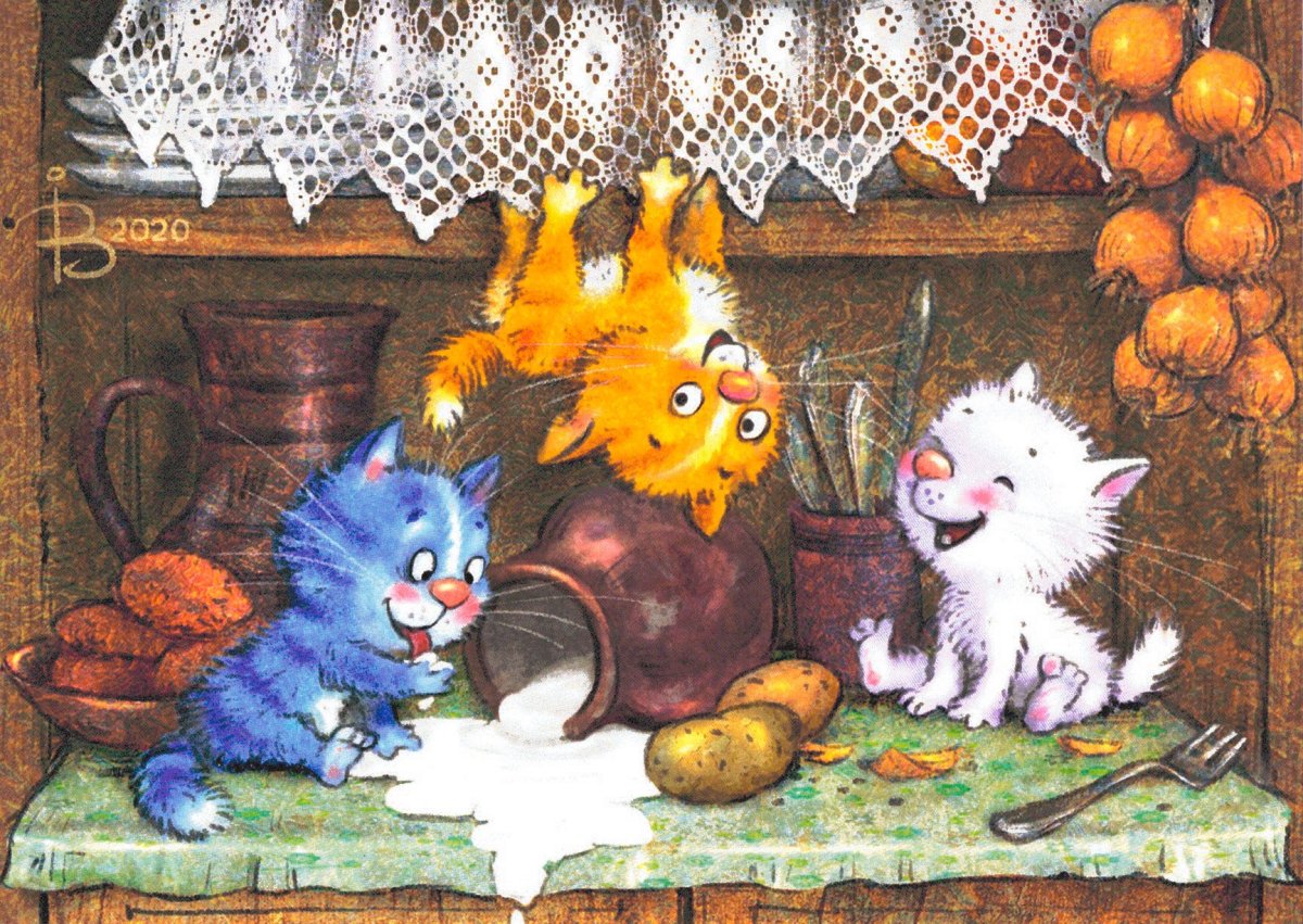 Коты Ирины Зенюк лето