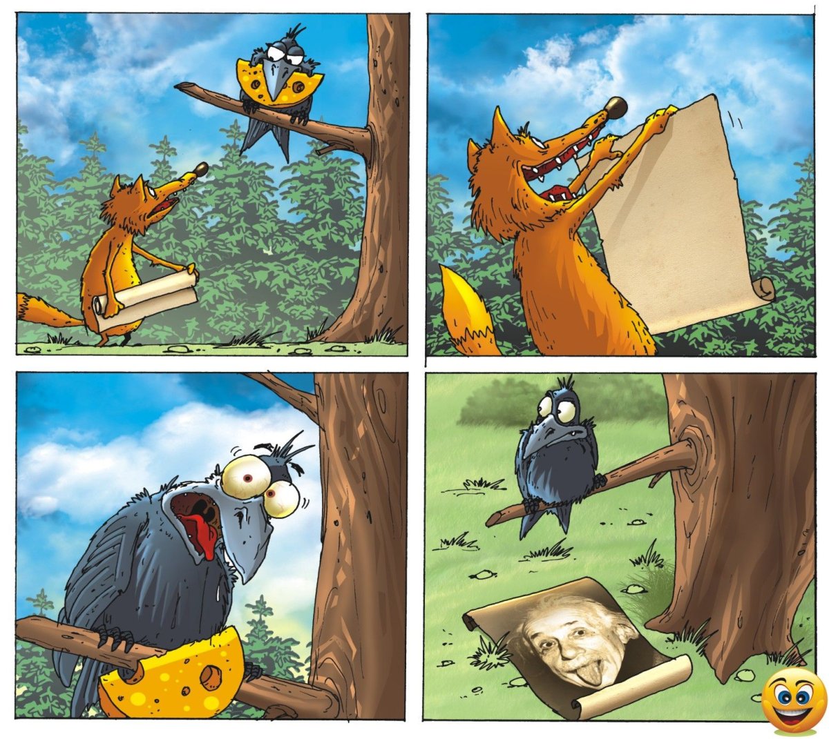 Лиса и сыр басня Крылова