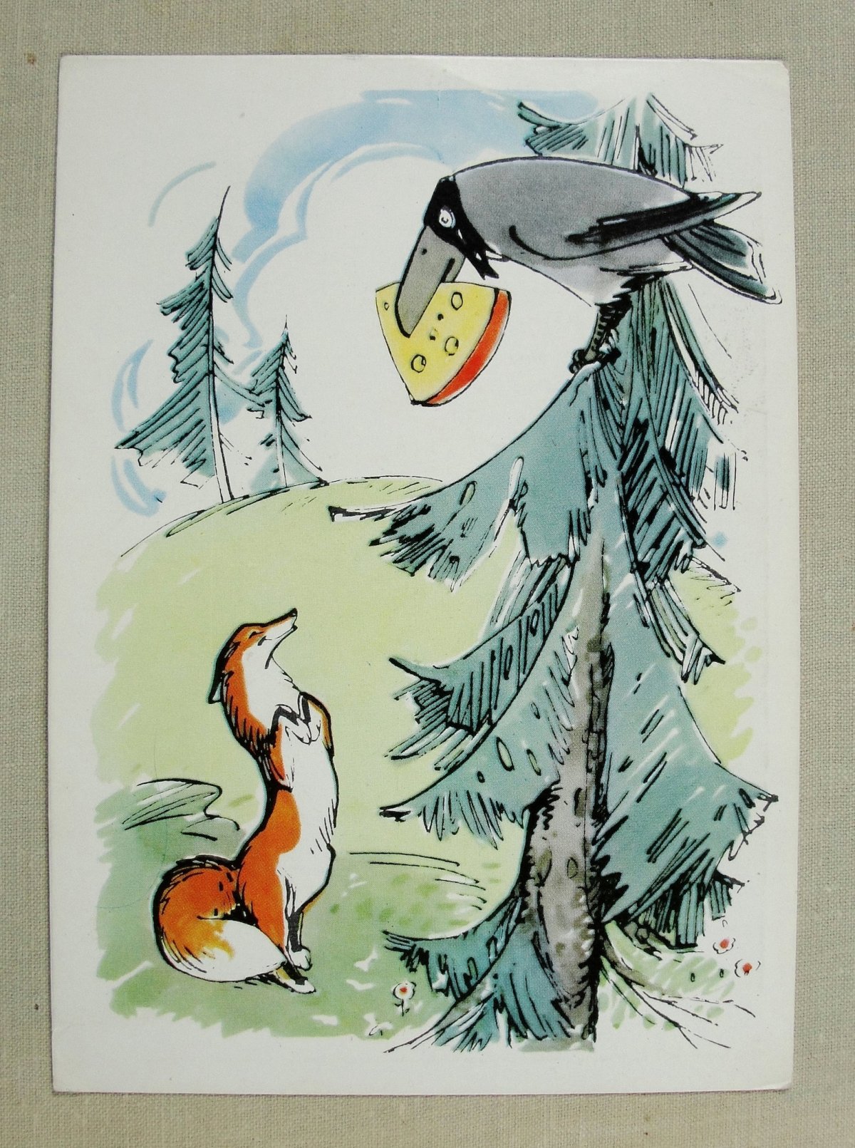 Крылова ворона и лисица