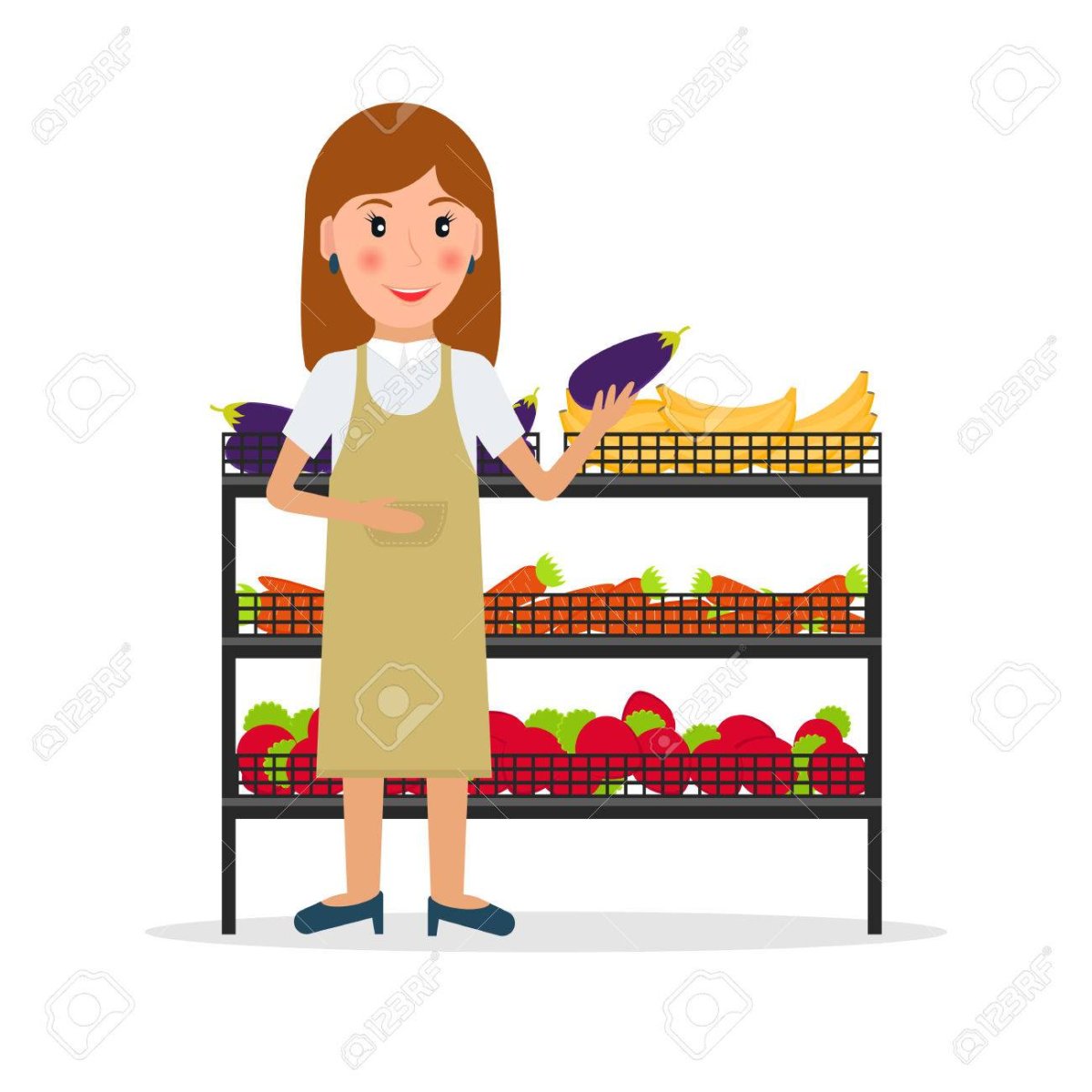 Продавщица вектор