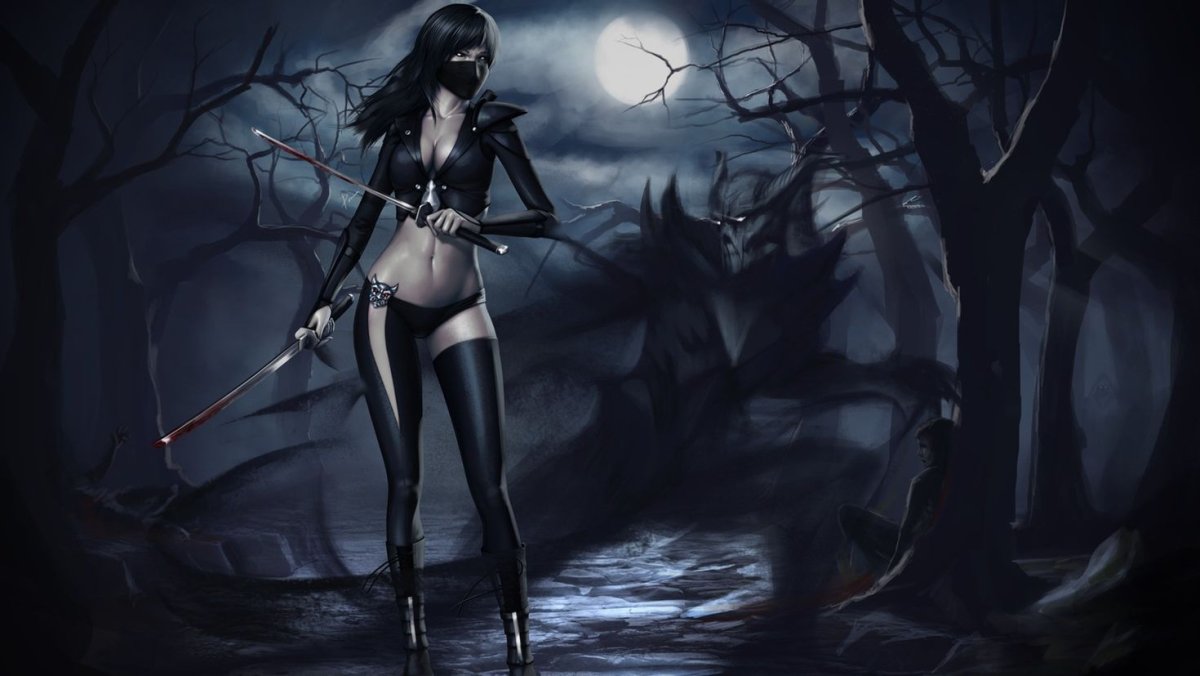 Девушка охотница