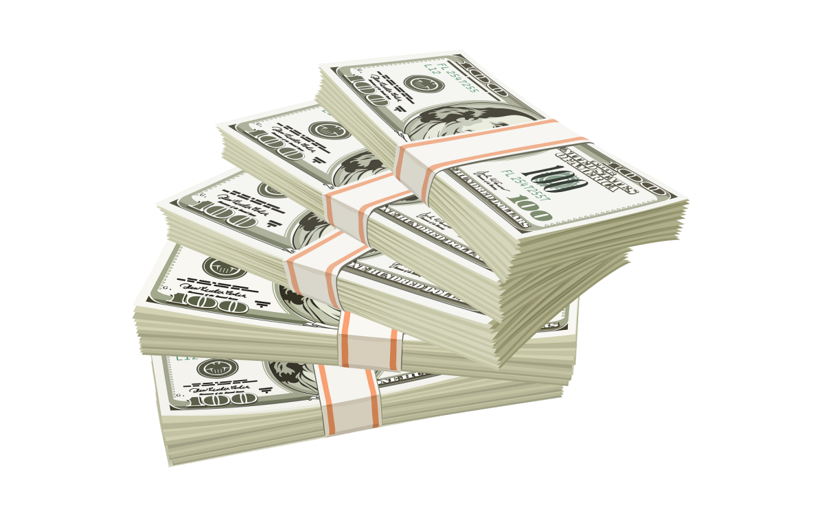 Деньги на прозрачном фоне для фотошопа