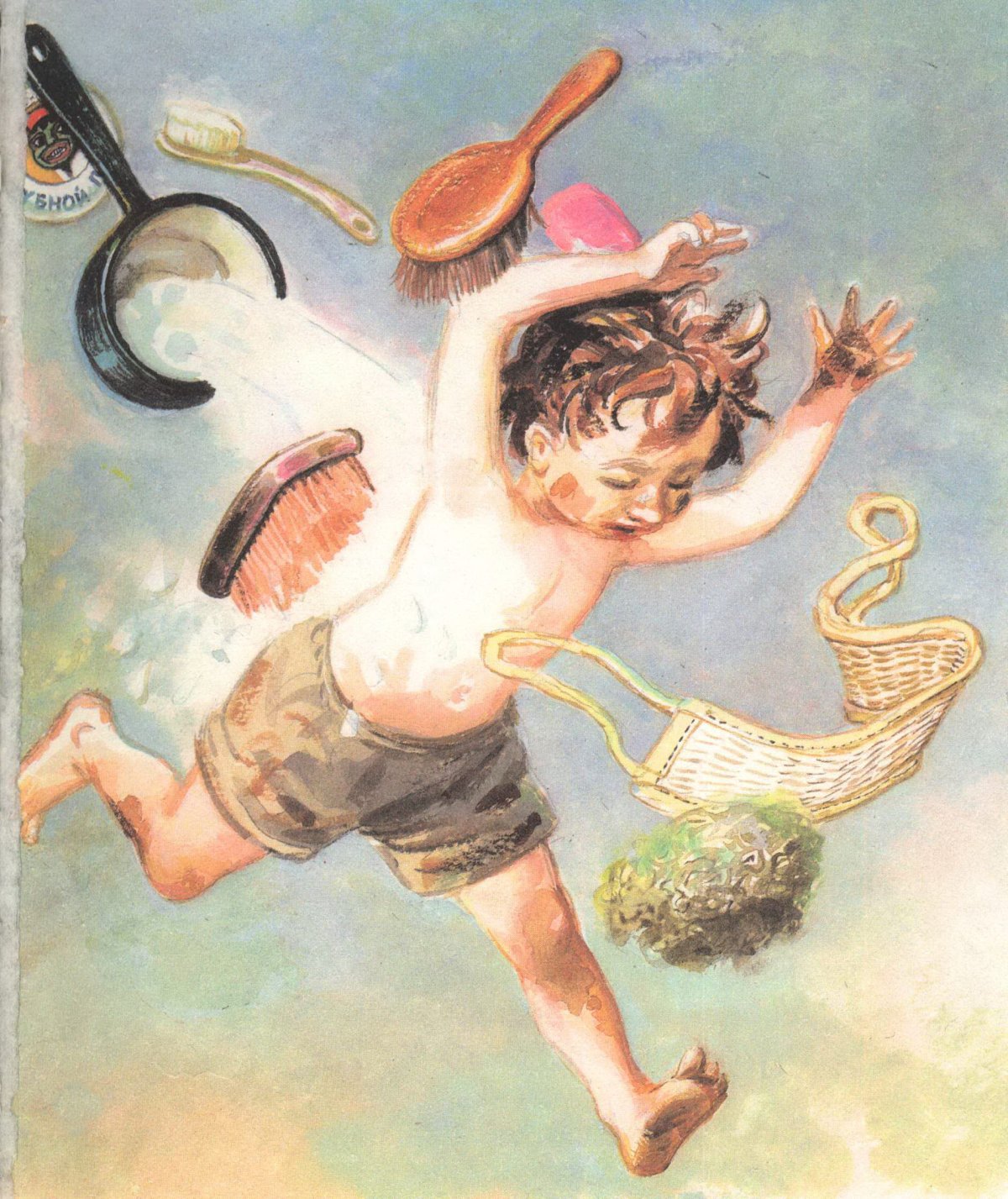 Мальчик из Мойдодыра убегает