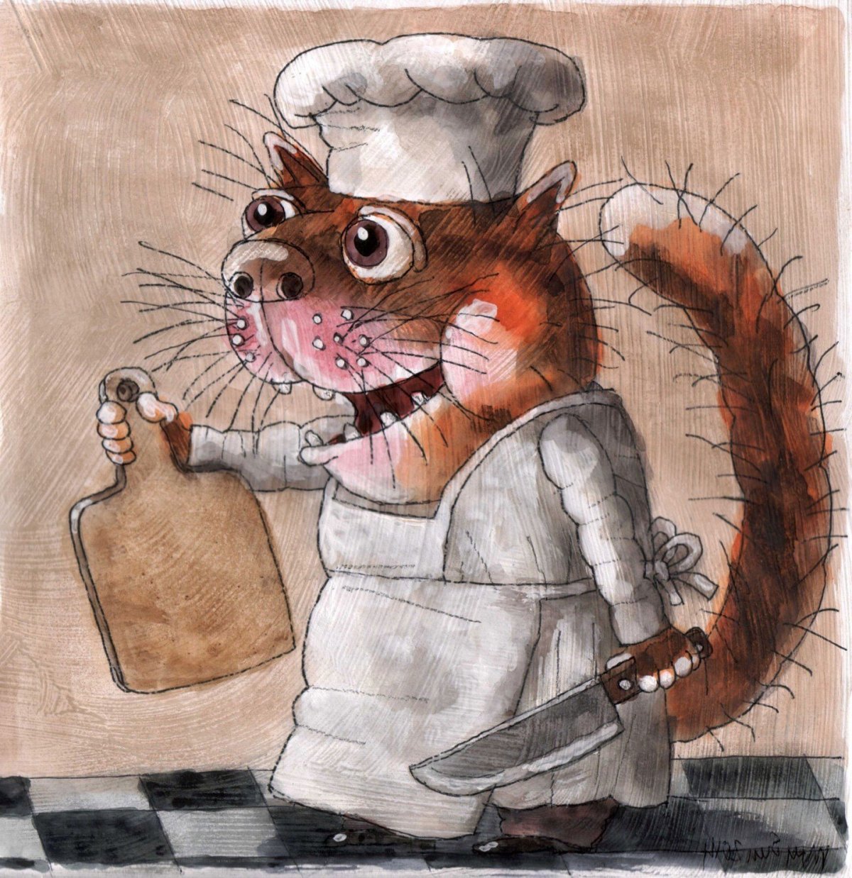 Кот в поварском колпаке