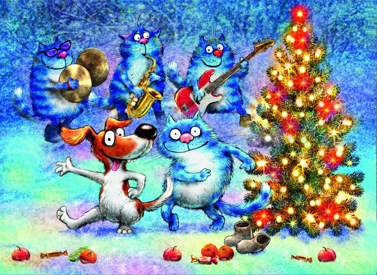 Коты Ирины Зенюк зима