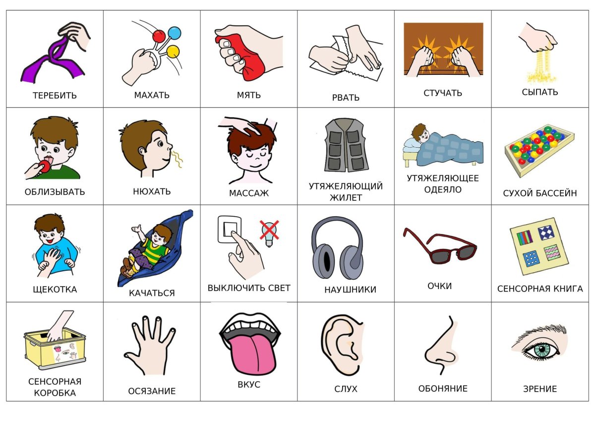 Карточки pecs для аутистов