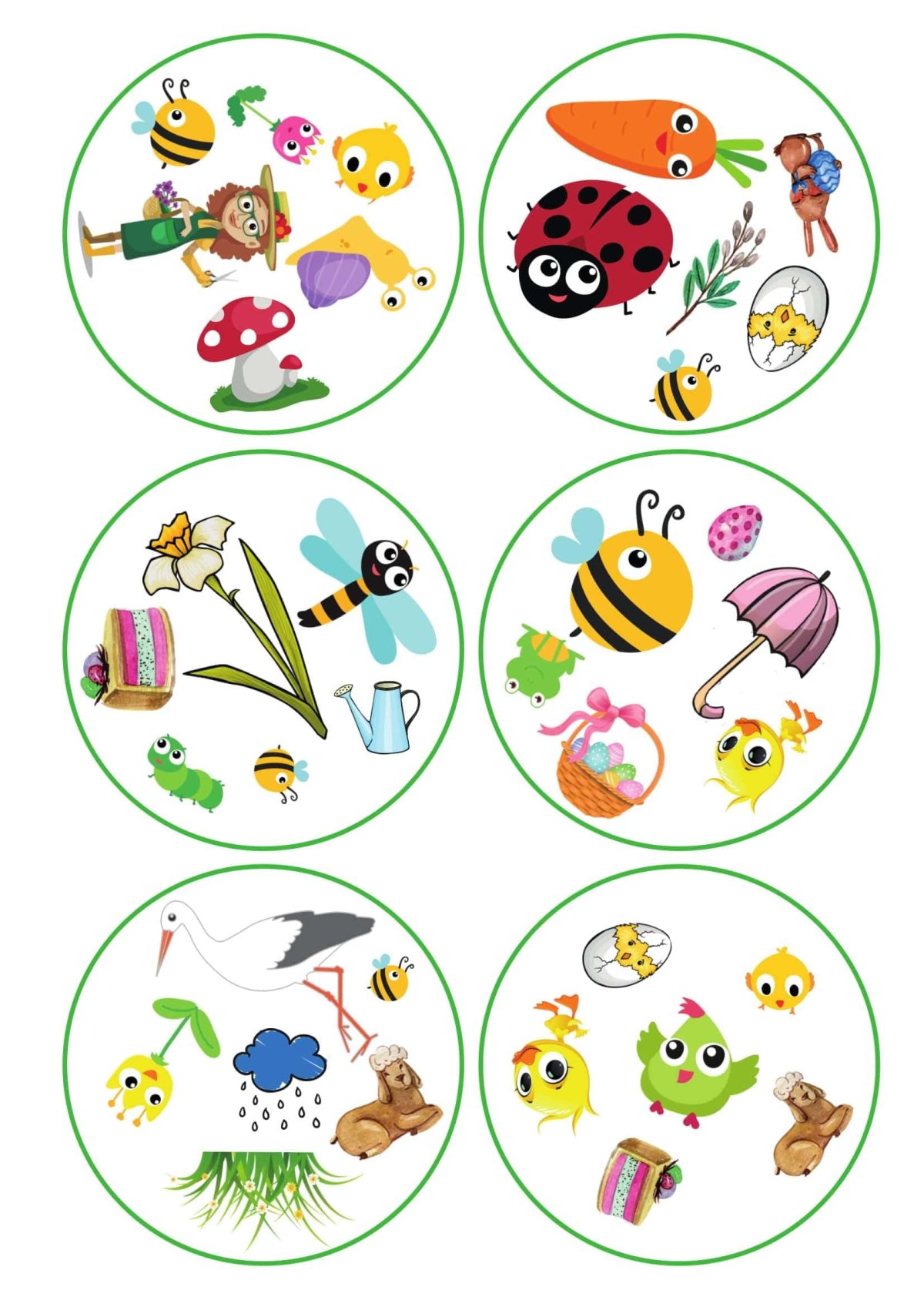 Игра для детей Доббль карточки