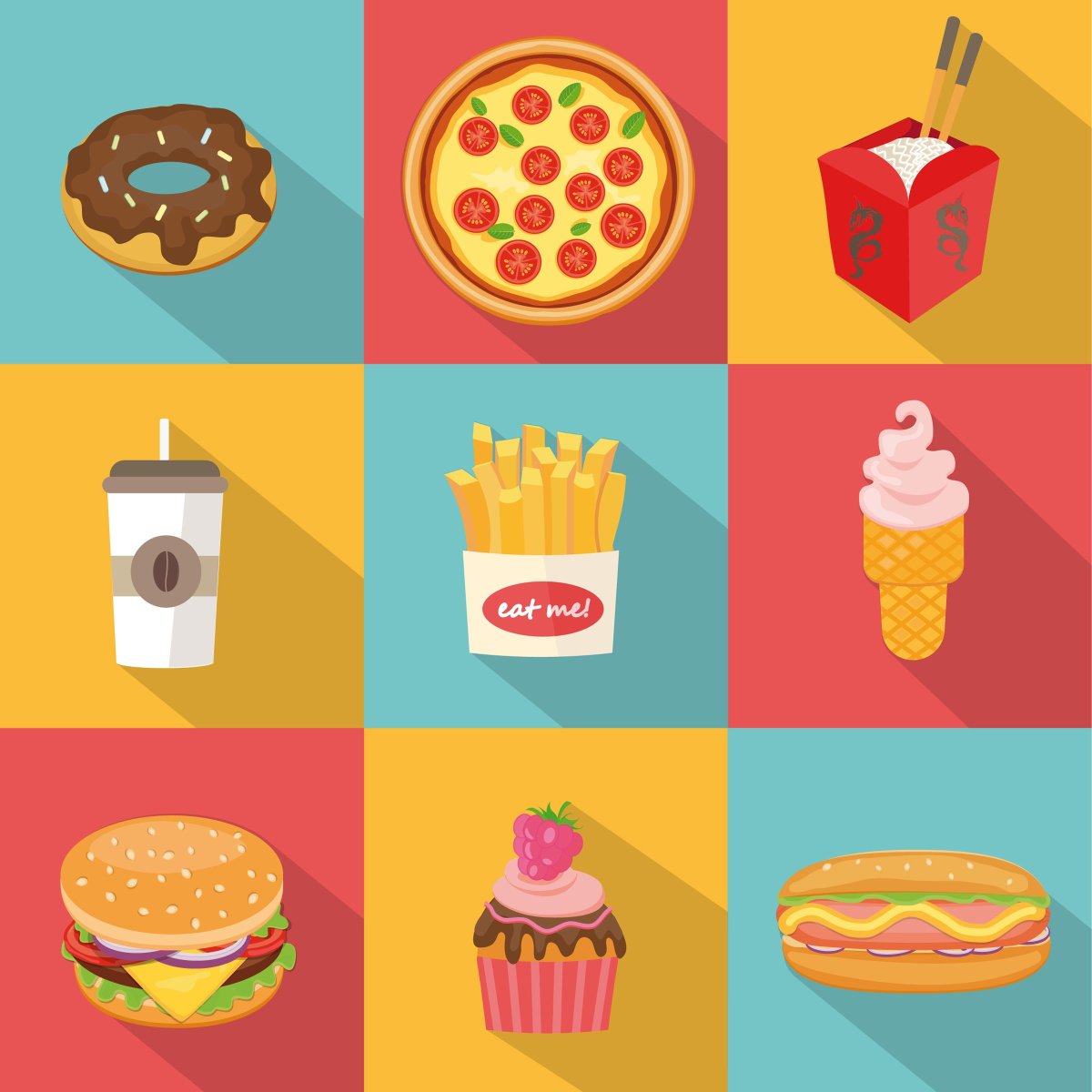 Набор иконок еда