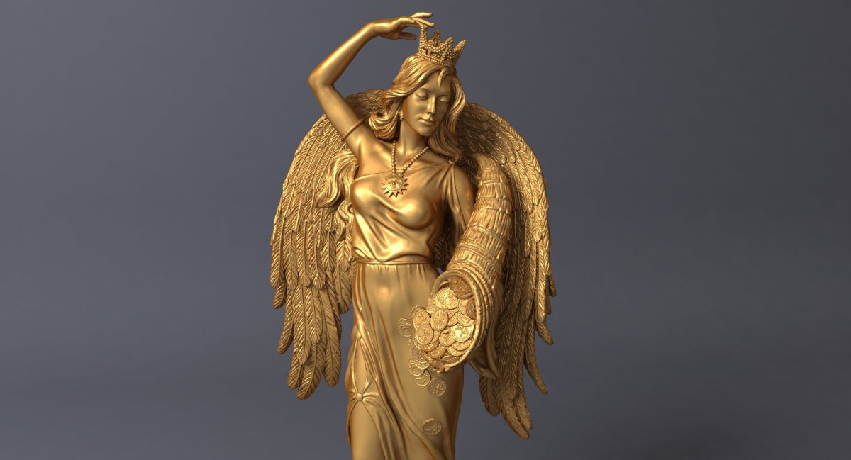 Богиня Фортуна с рогом изобилия
