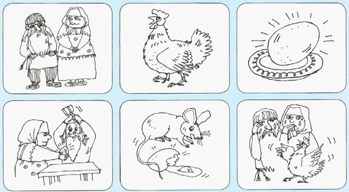 Раскадровка сказки Курочка Ряба