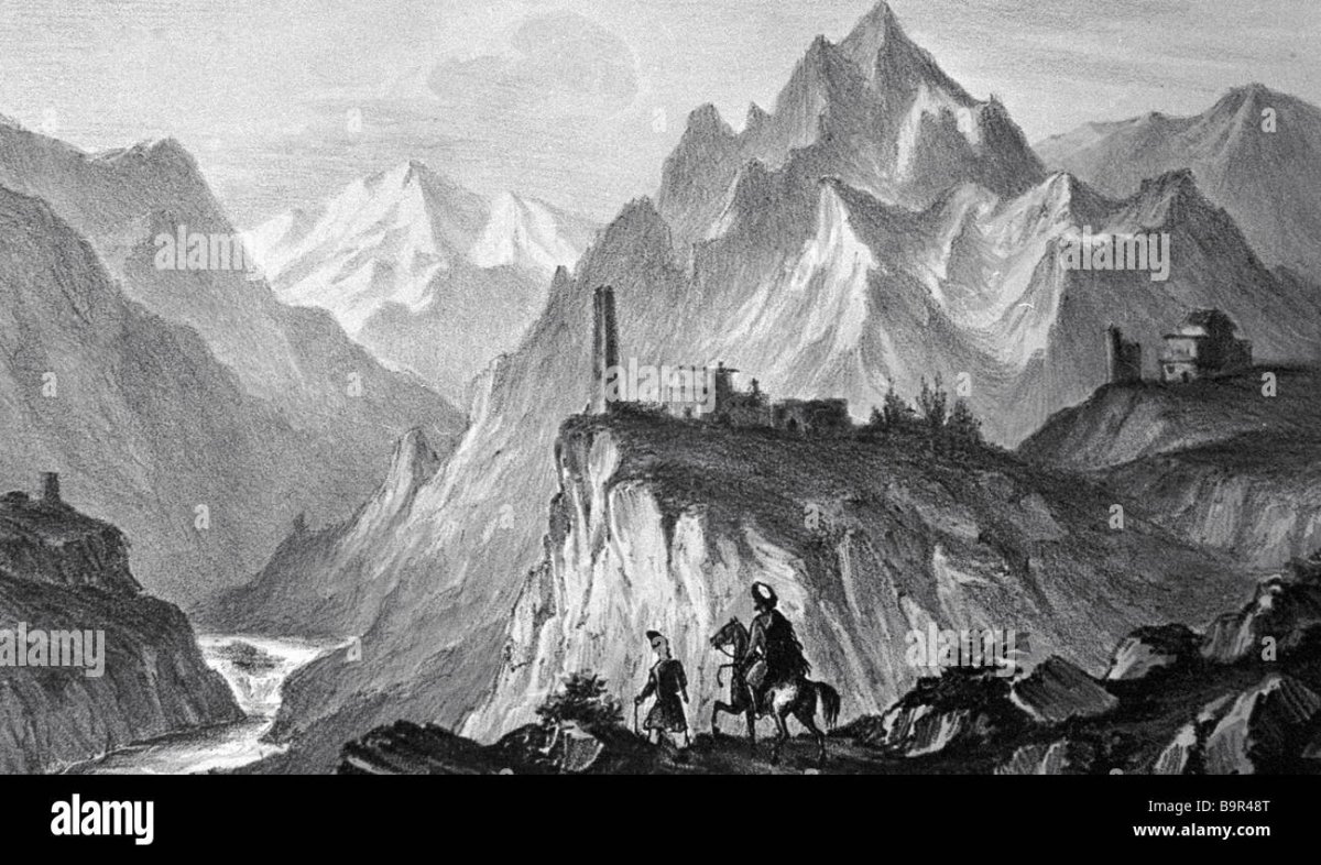 Мцыри рисунок карандашом