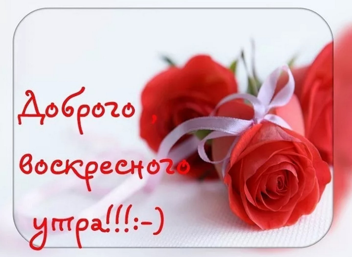 С добрым воскресным утром