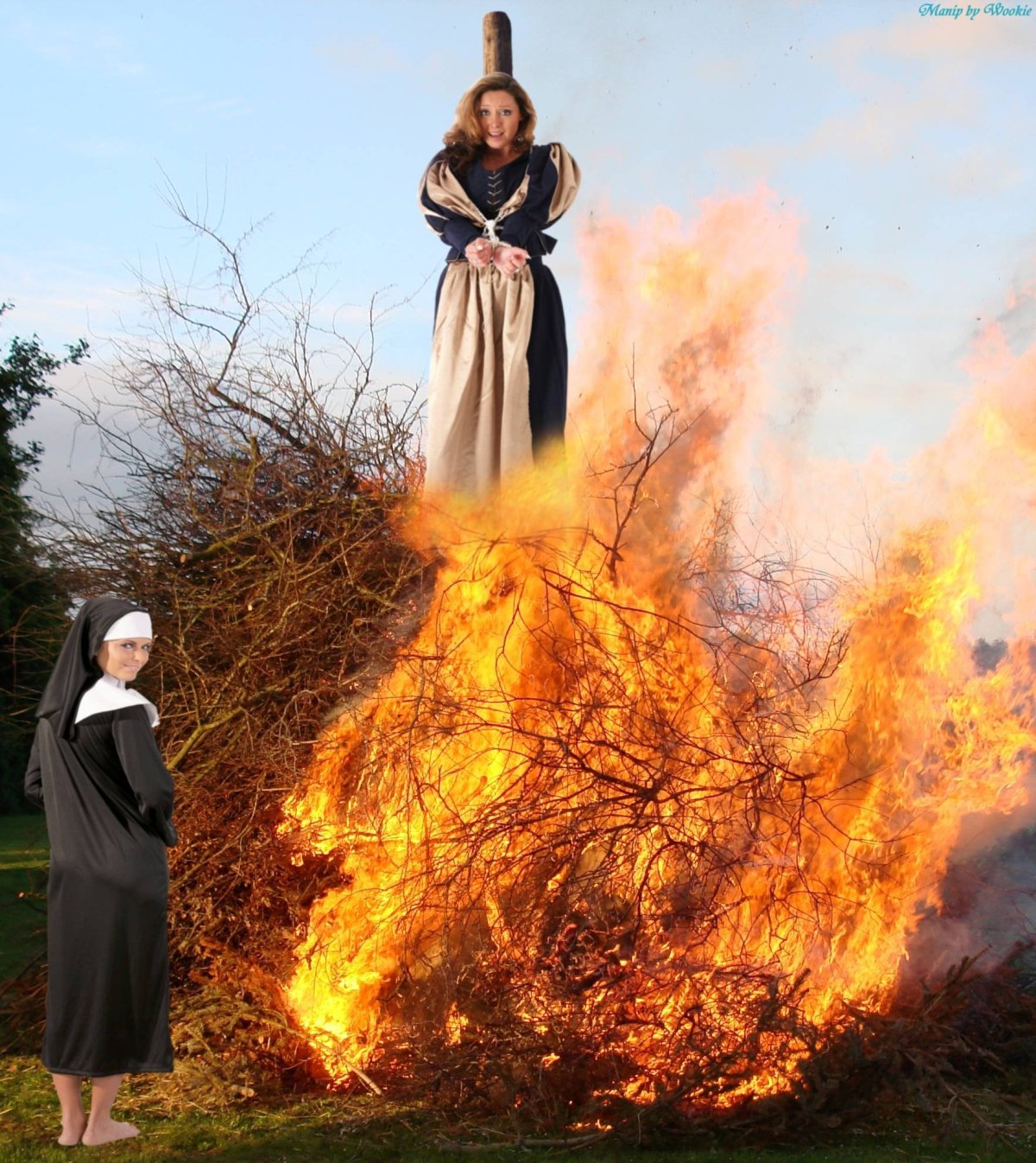 Сожжение ведьм на костре арт