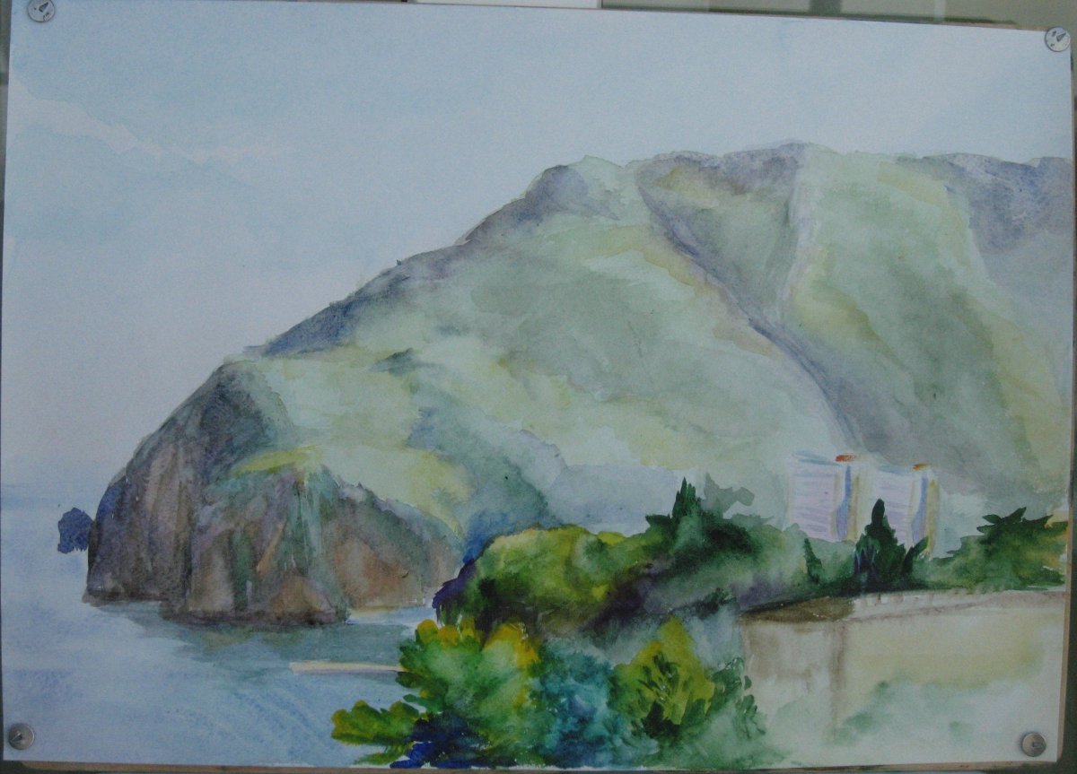 Иллюстрация к стихотворению Лермонтова ночевала тучка Золотая