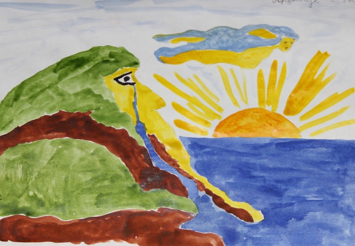 Иллюстрация к произведению Лермонтова Утес