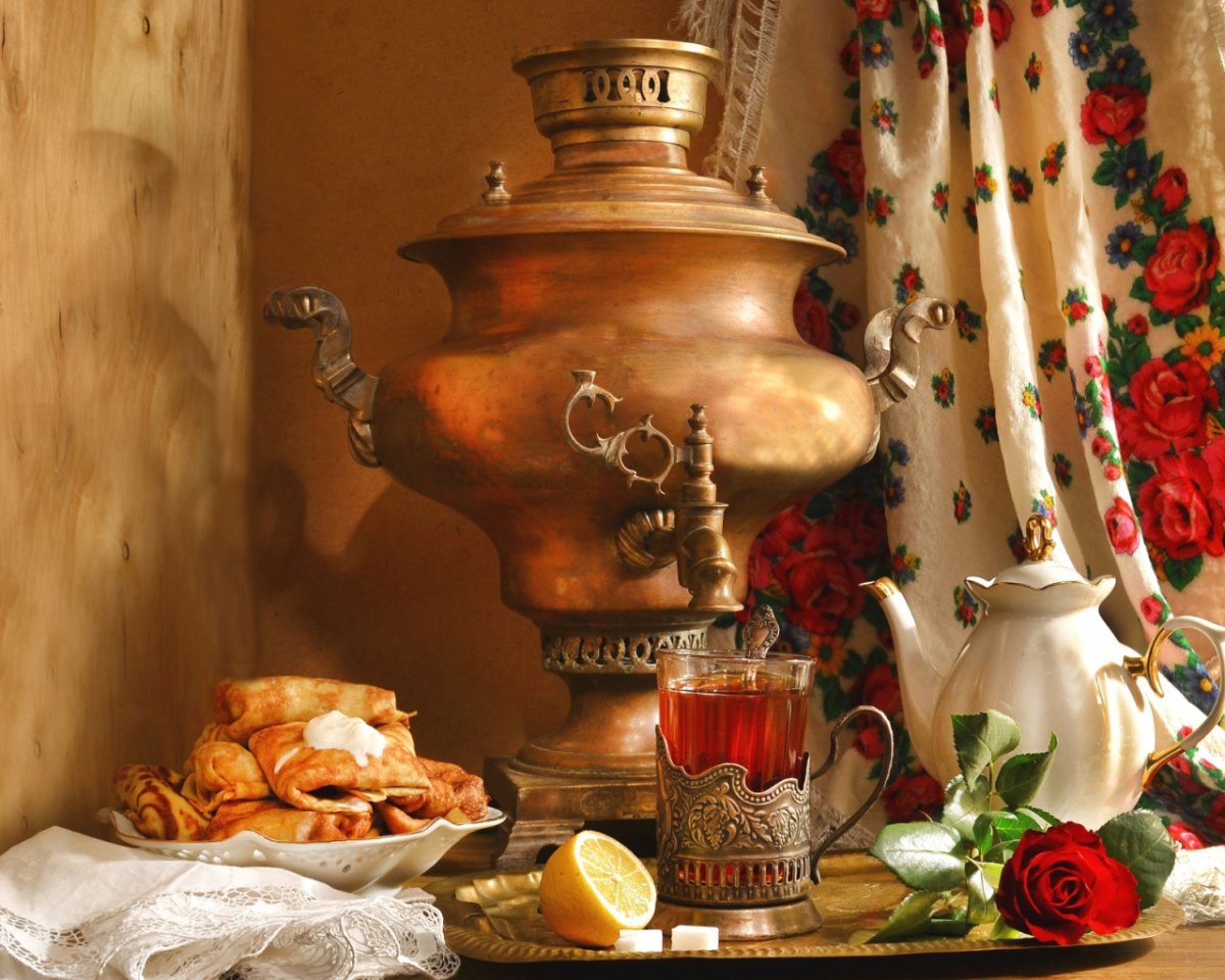 Чаепитие с самоваром
