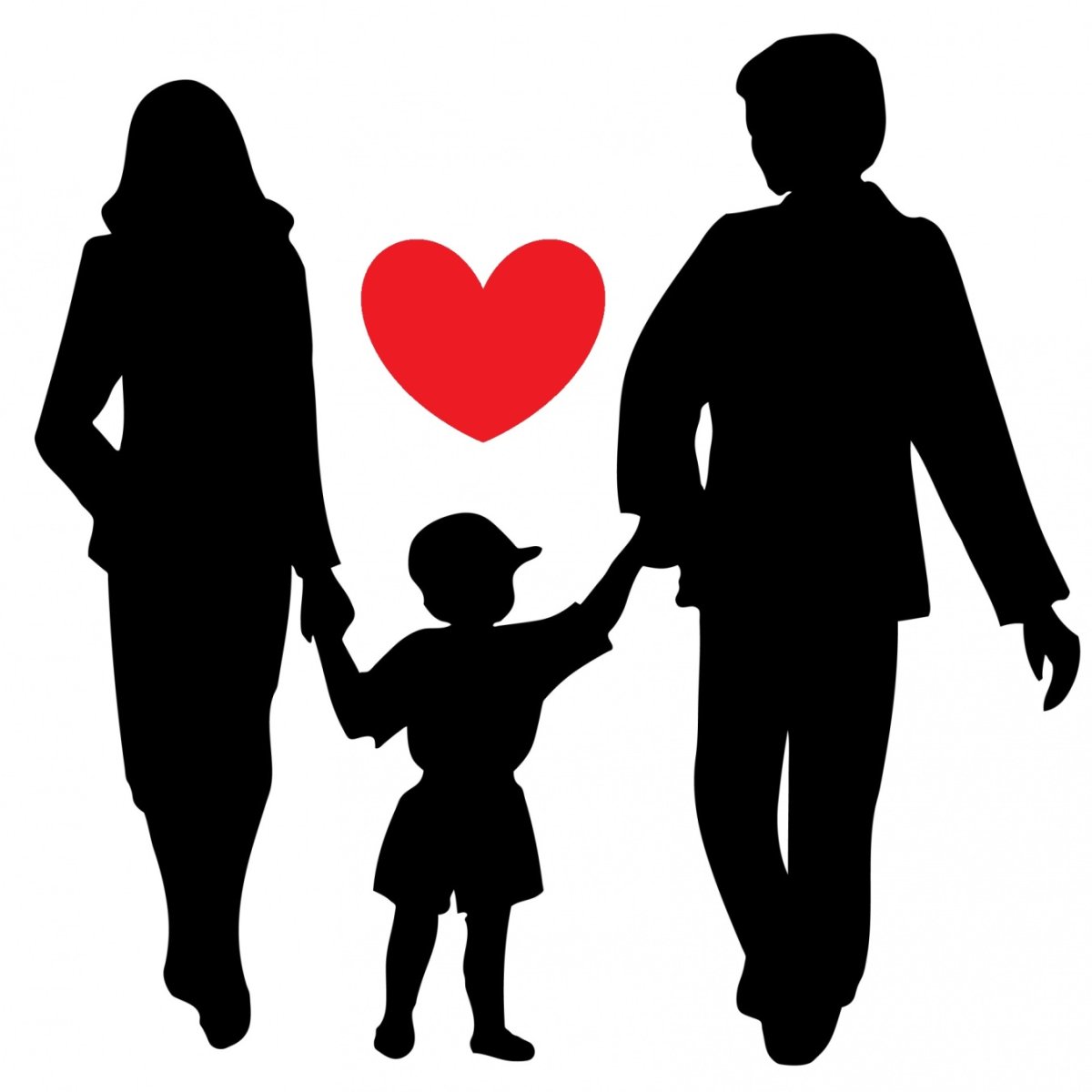 Дети с родителями вектор