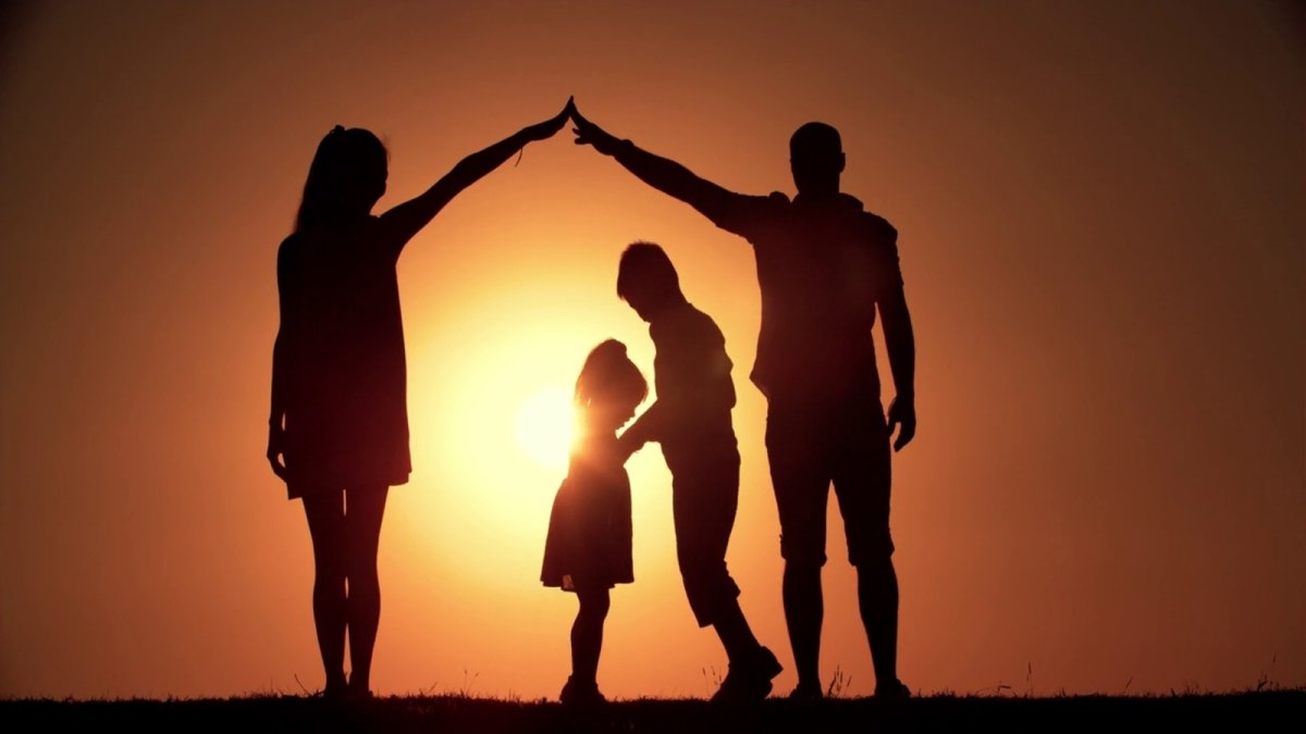 Красивые силуэты семьи