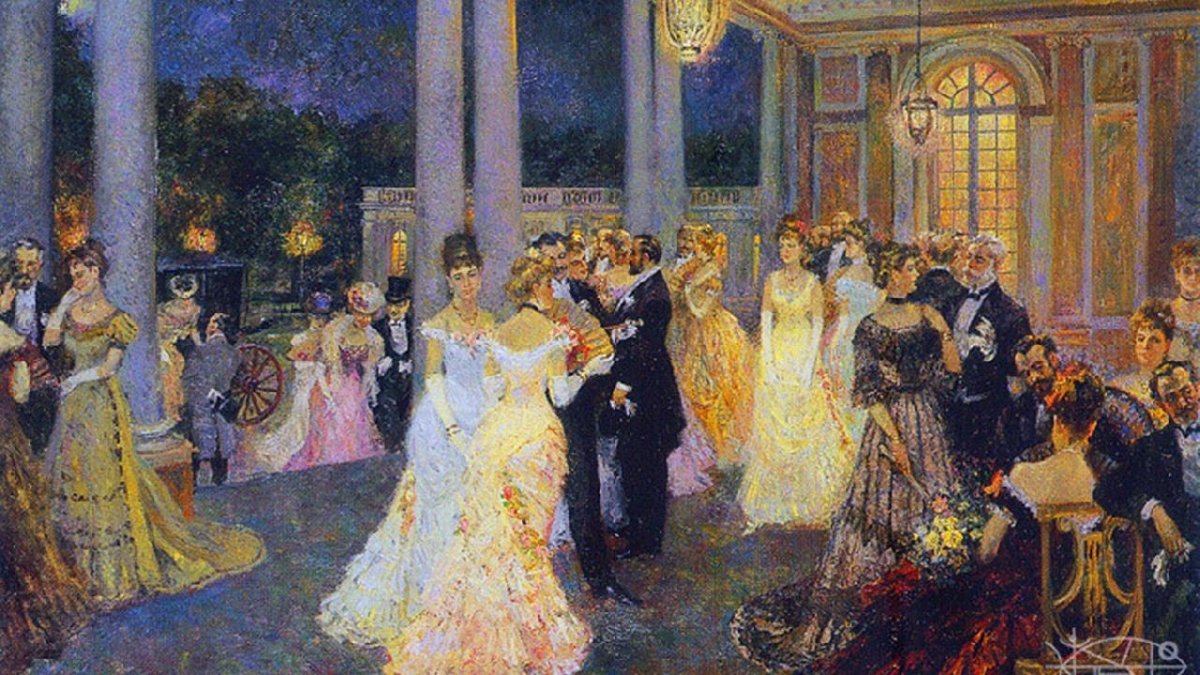 Евгений Онегин на балу с Ольгой