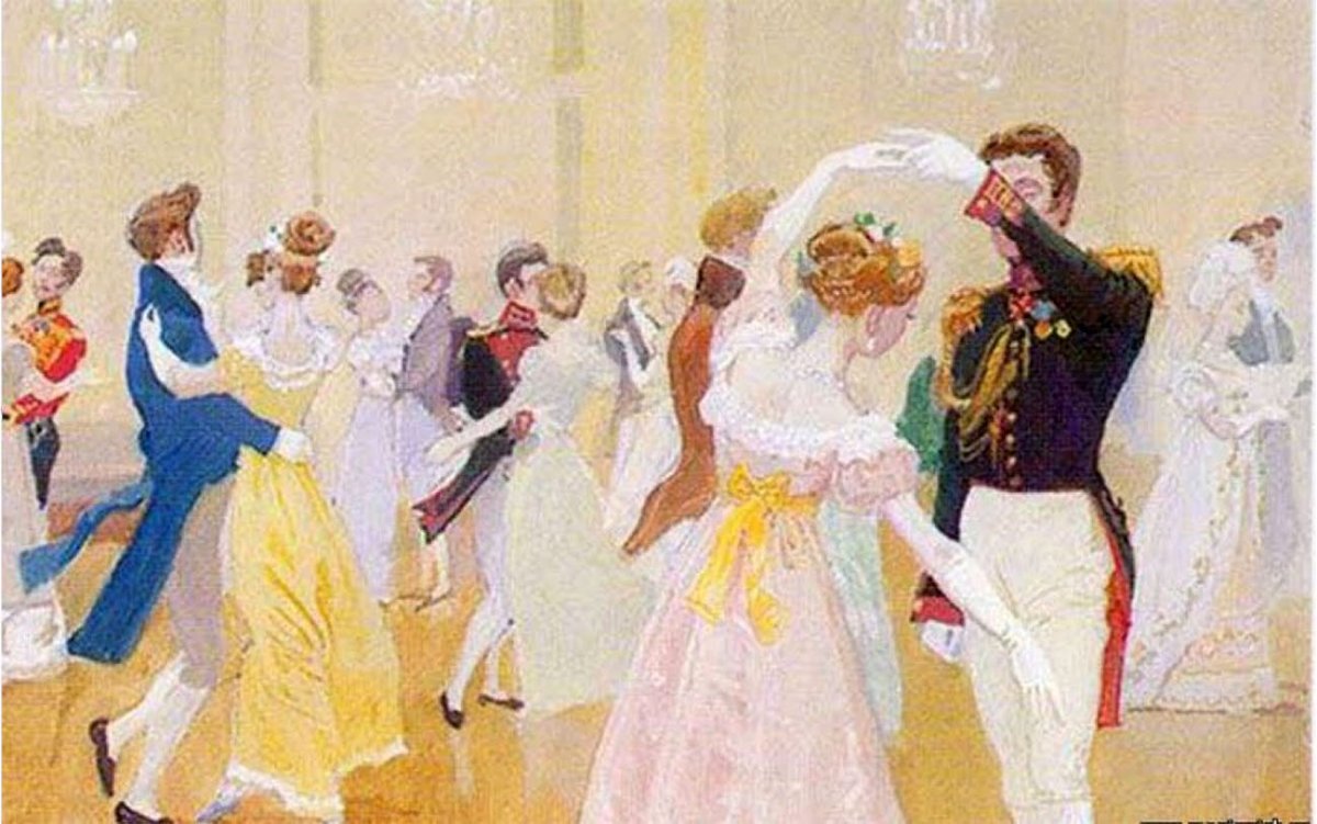 Рисунки Нади Рушевой Пушкин на балу