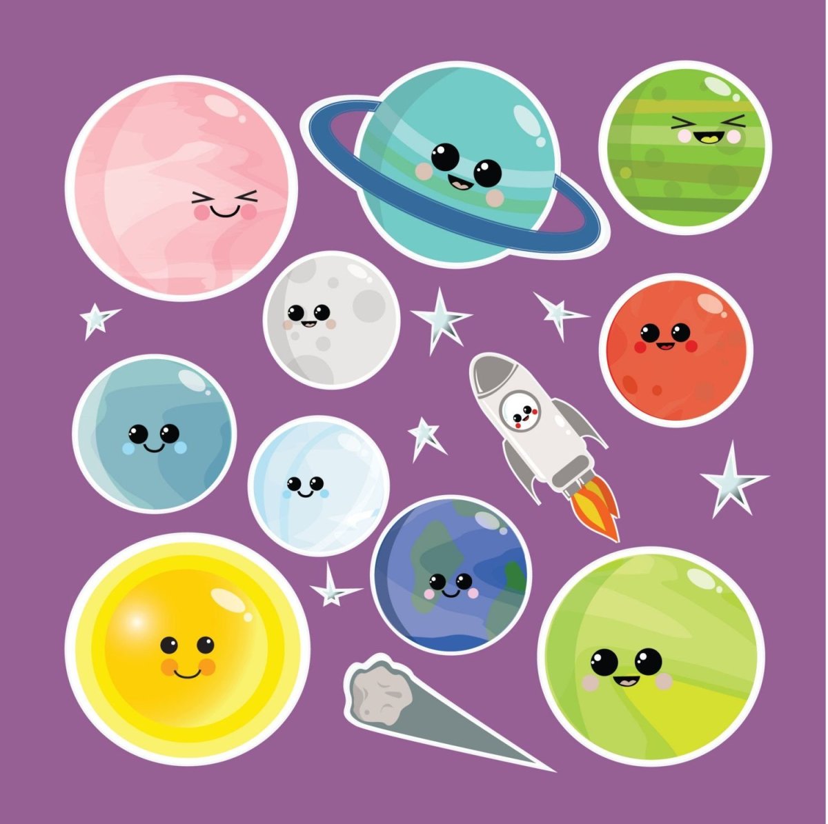 Космос (с наклейками)