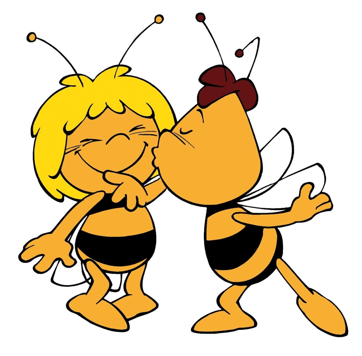 Желтый фон с пчелками