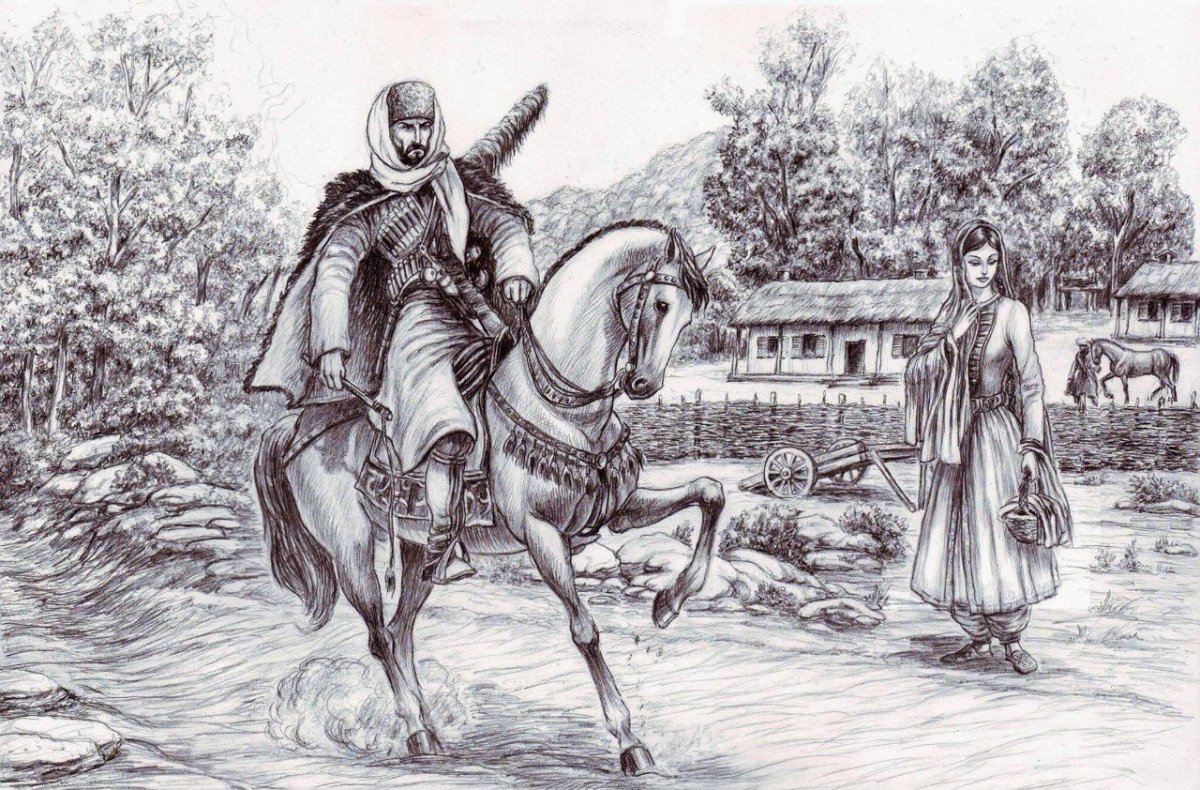 Кавказский пленник Лермонтов иллюстрации