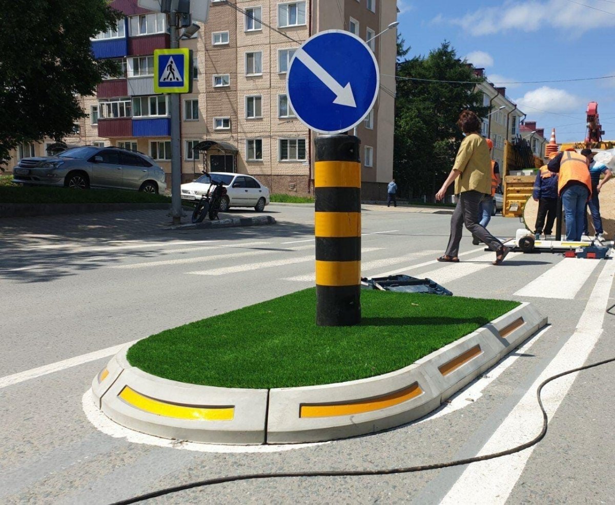 Островки безопасности в Южно Сахалинске