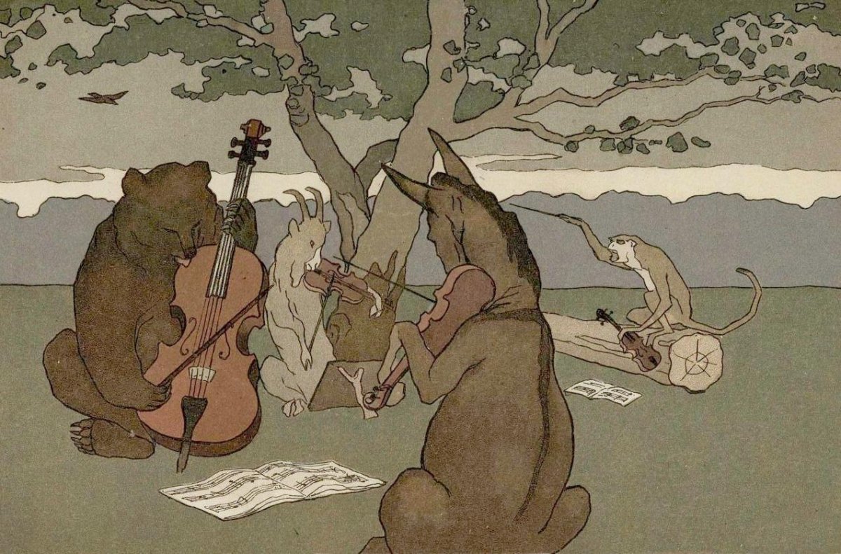 Герои квартета басни Крылова