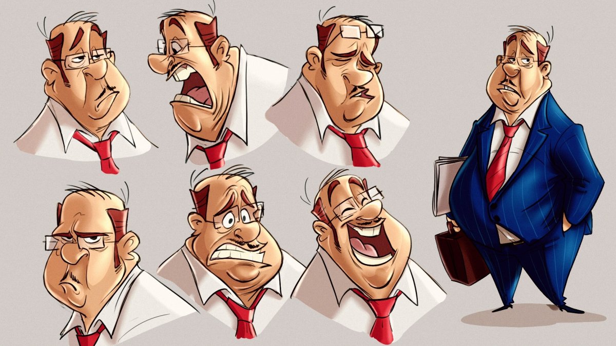 Начальник и подчиненные карикатура