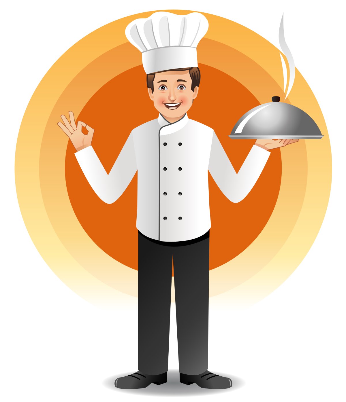 Повар в полный рост вектор