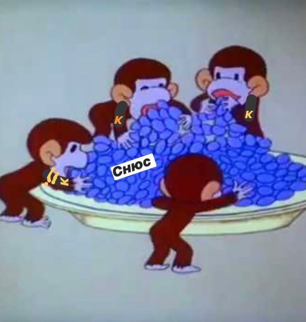 Обезьянки из мультика на прозрачном фоне