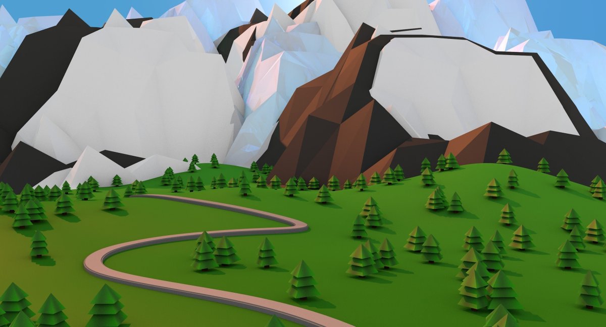 Горы Синема 4д