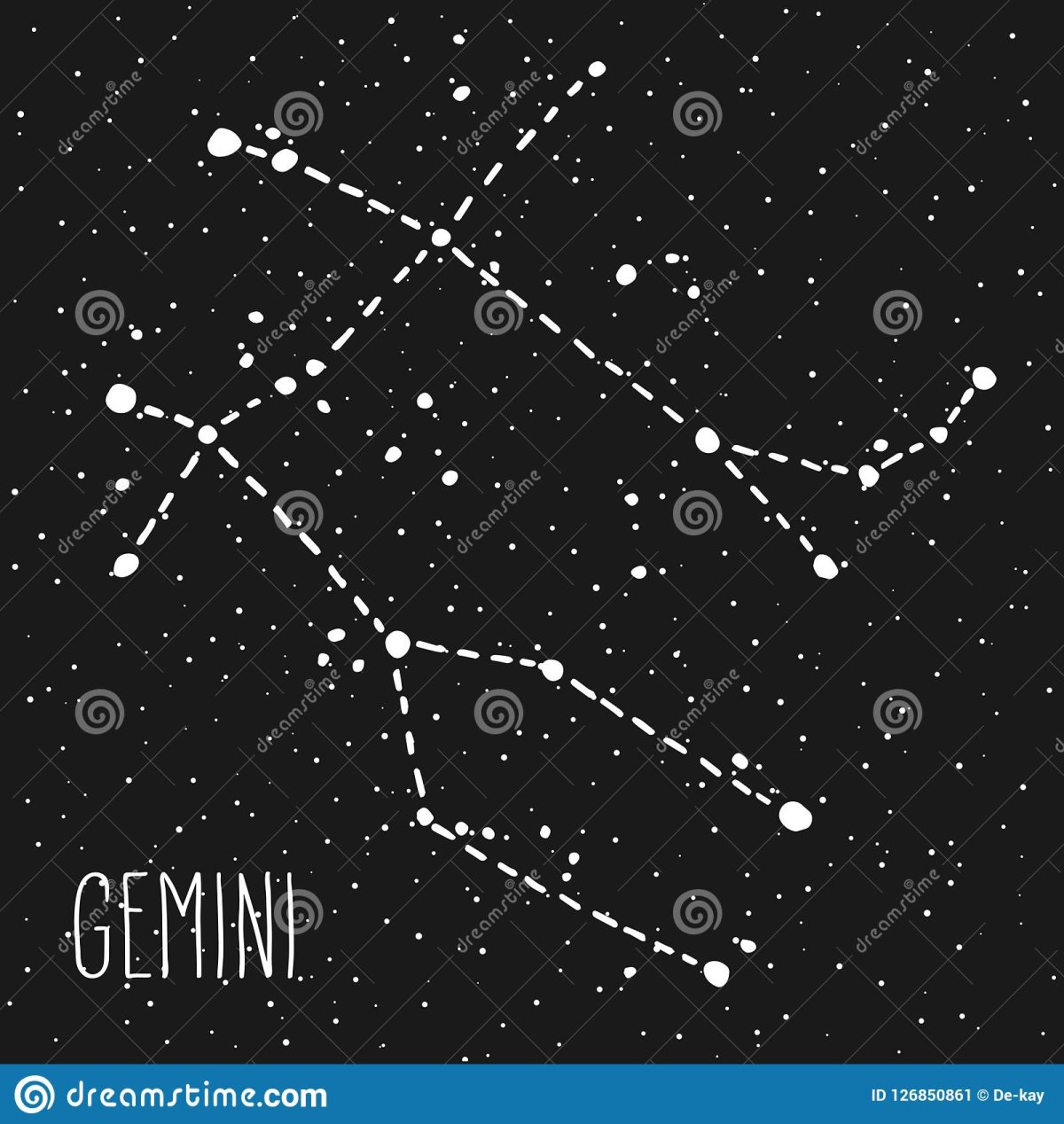 Созвездие Близнецы схема по точкам