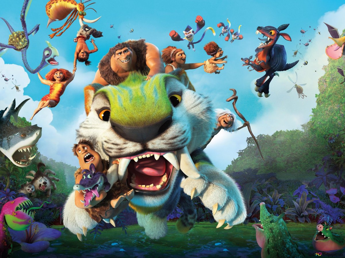 Герои мультика семейка Крудс