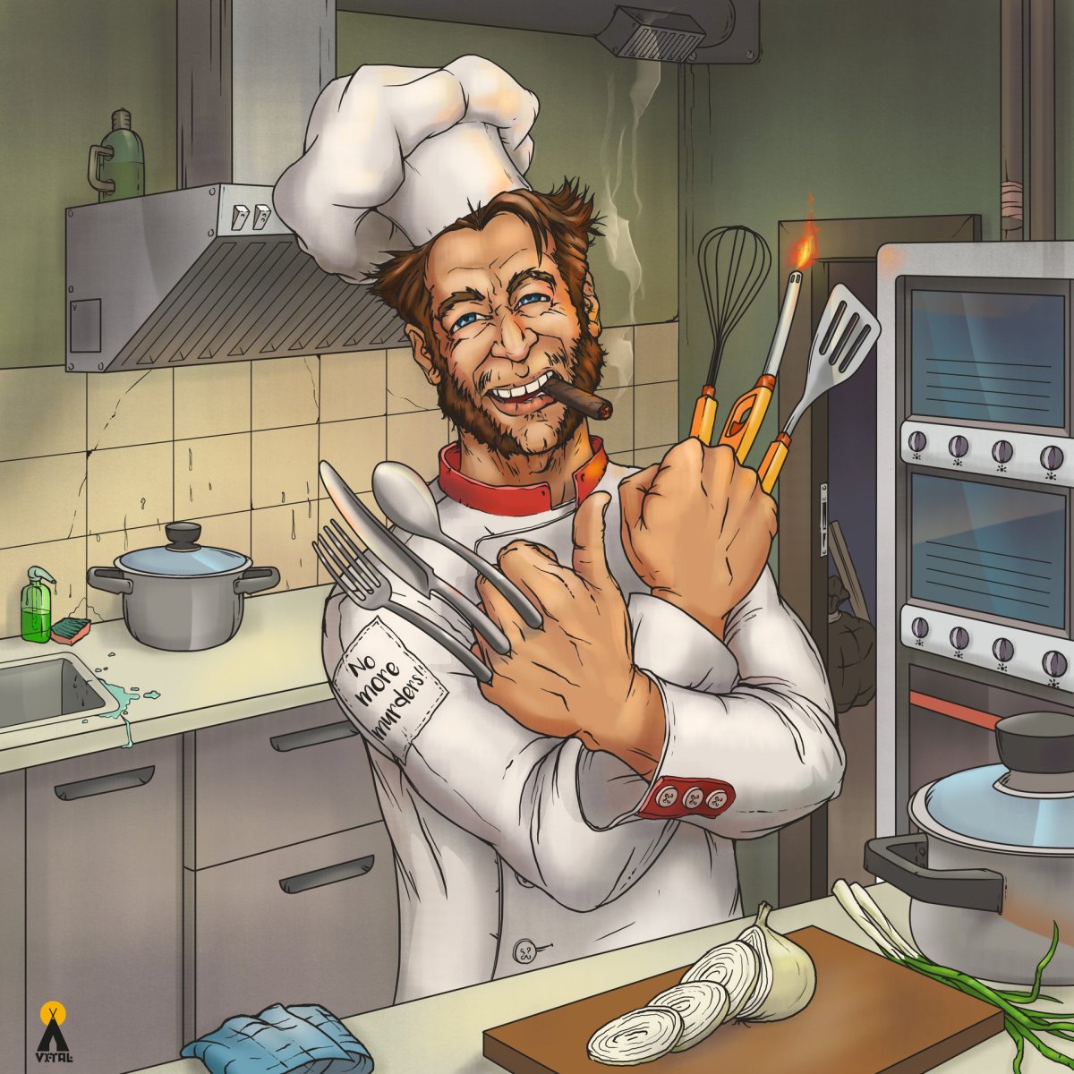 Повар карикатура