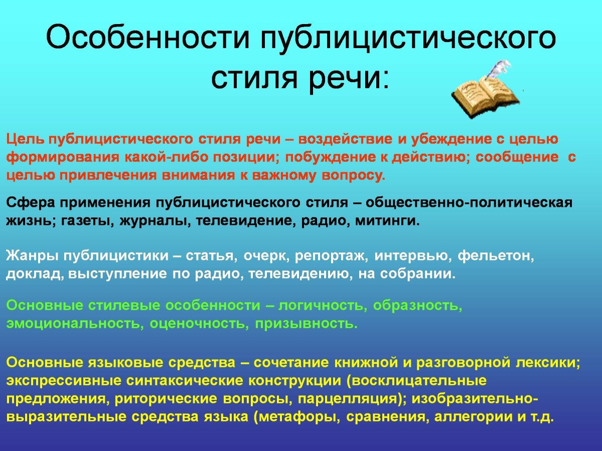 Публицистический стиль картинки