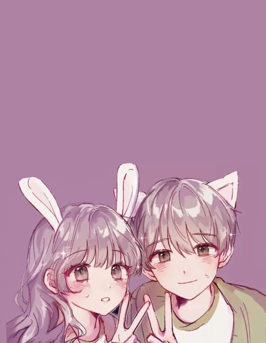 Парная аниме аватарка на четверых