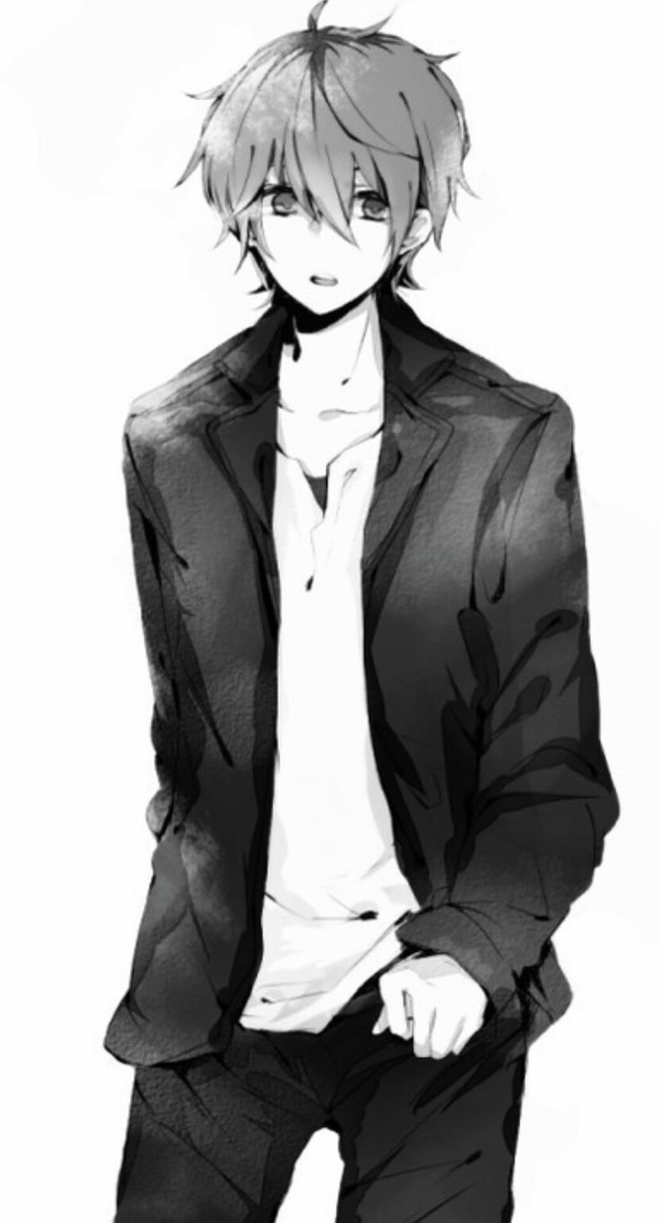 Аниме парни чб