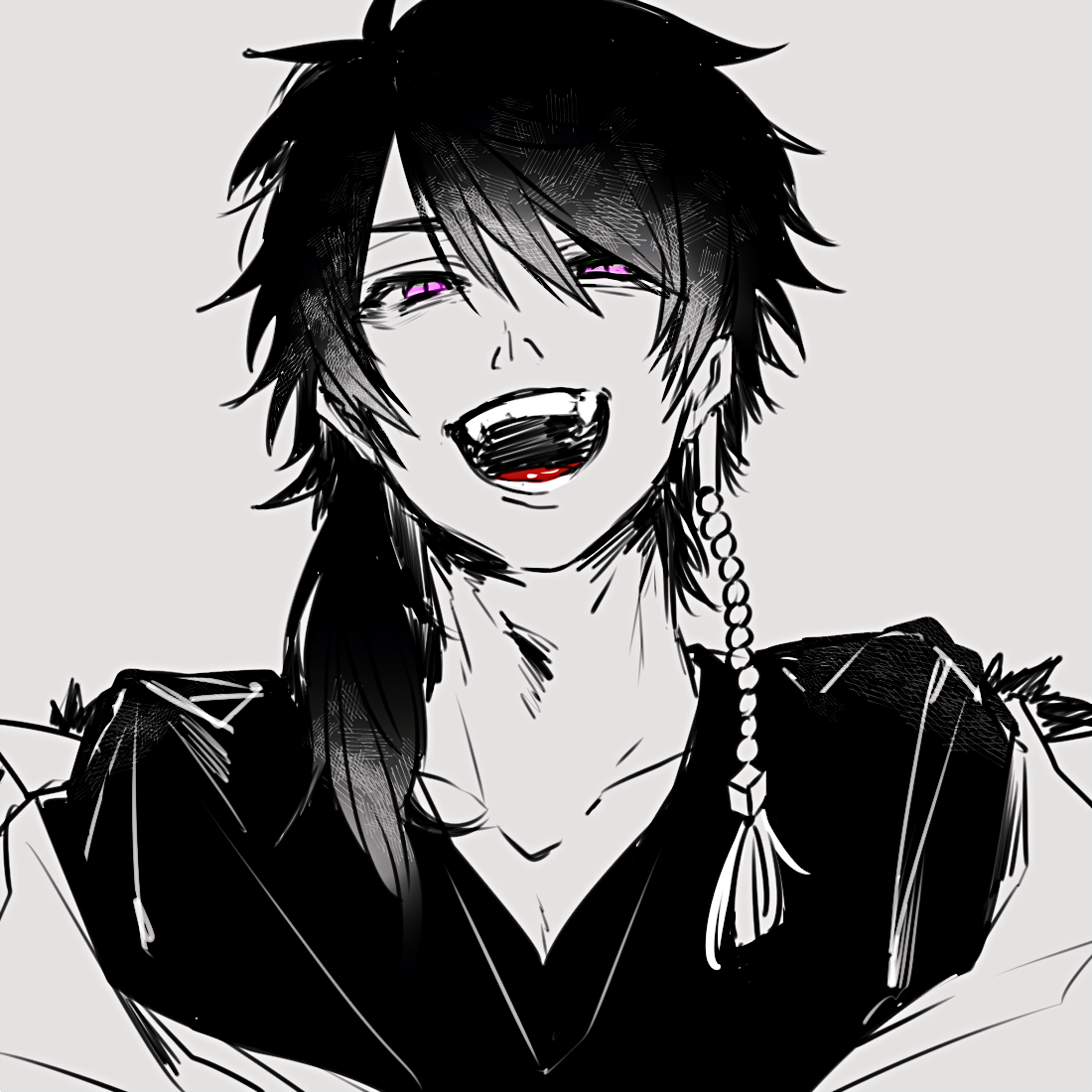 Аниме парни чб