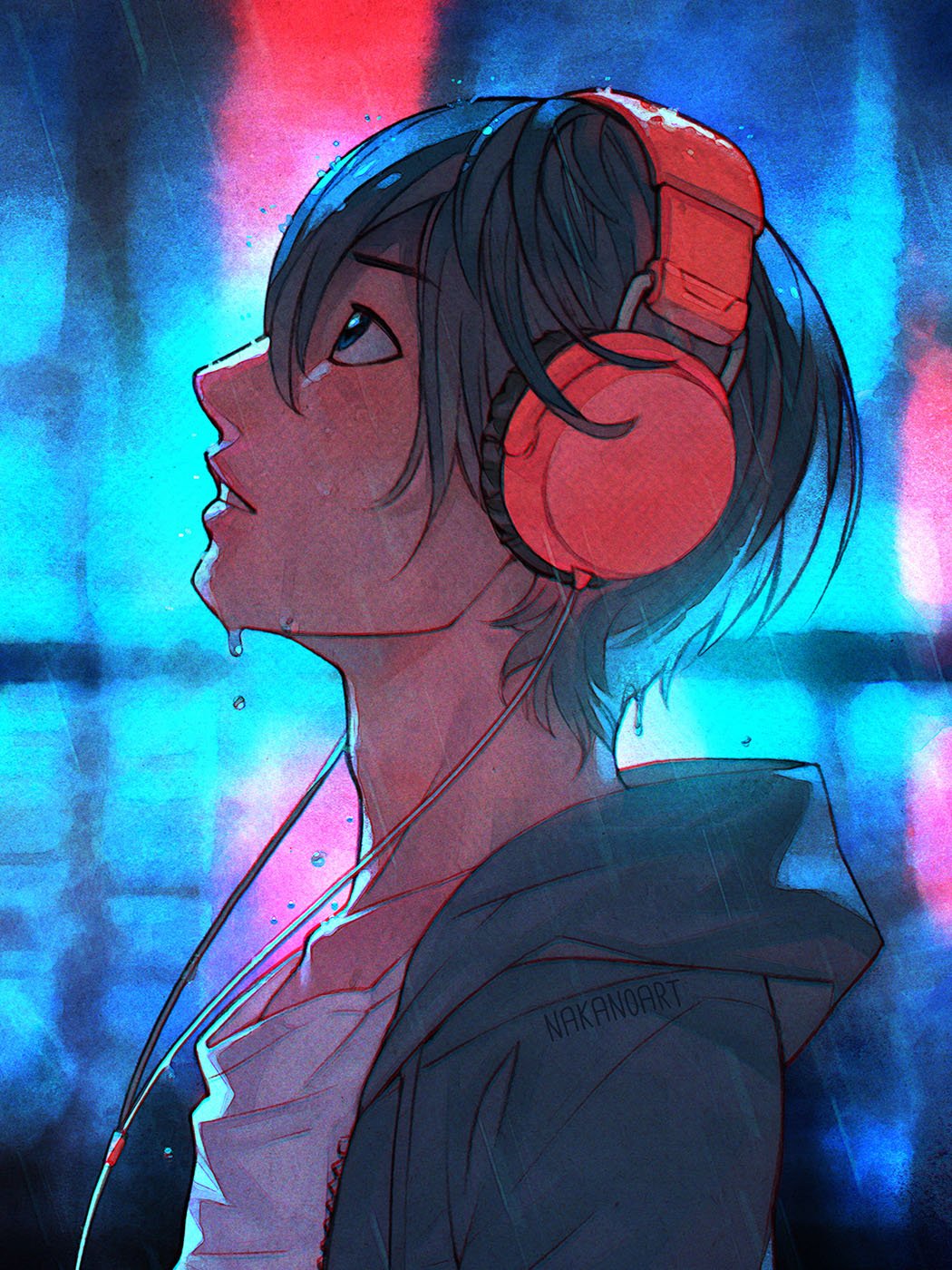 Арты парней в наушниках