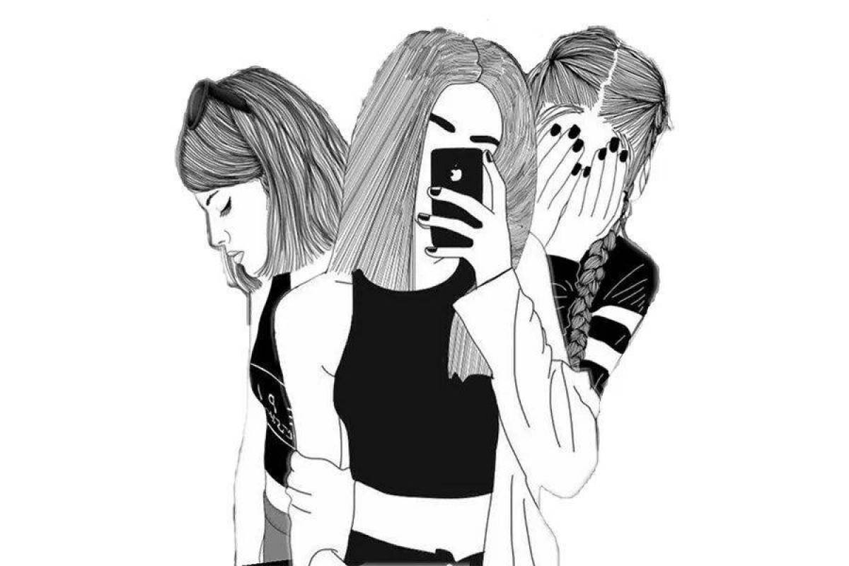 Распечатки для подростков черно белые