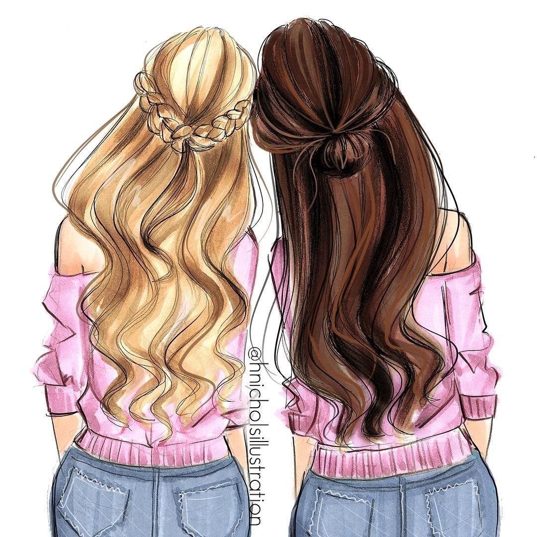 Подруги рисунок