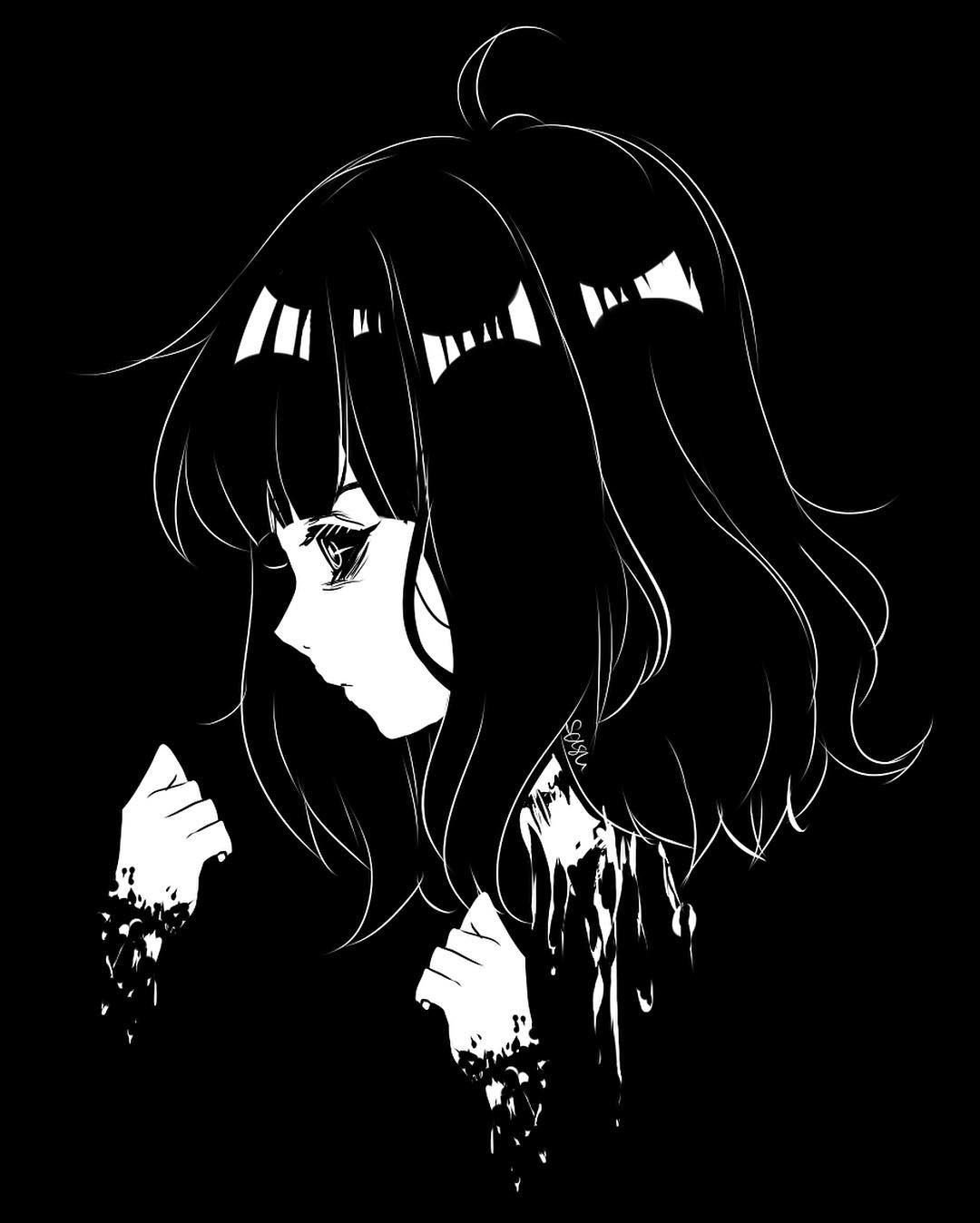 Аниме девушка в очках