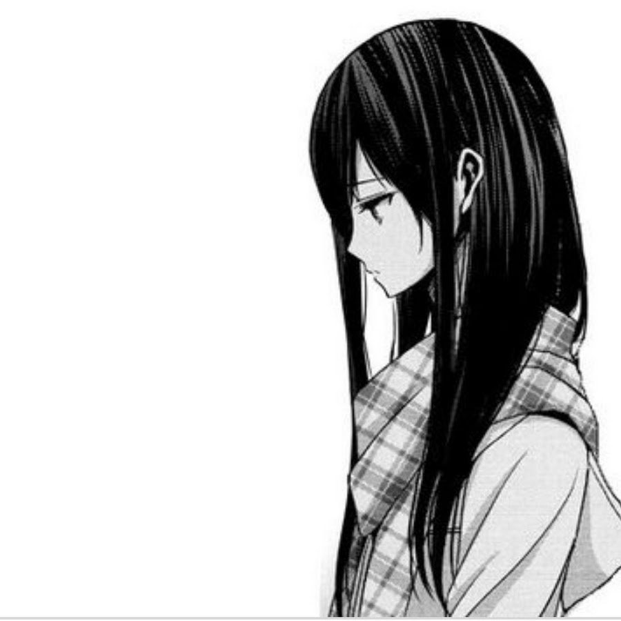 Аниме ава черно белый фон